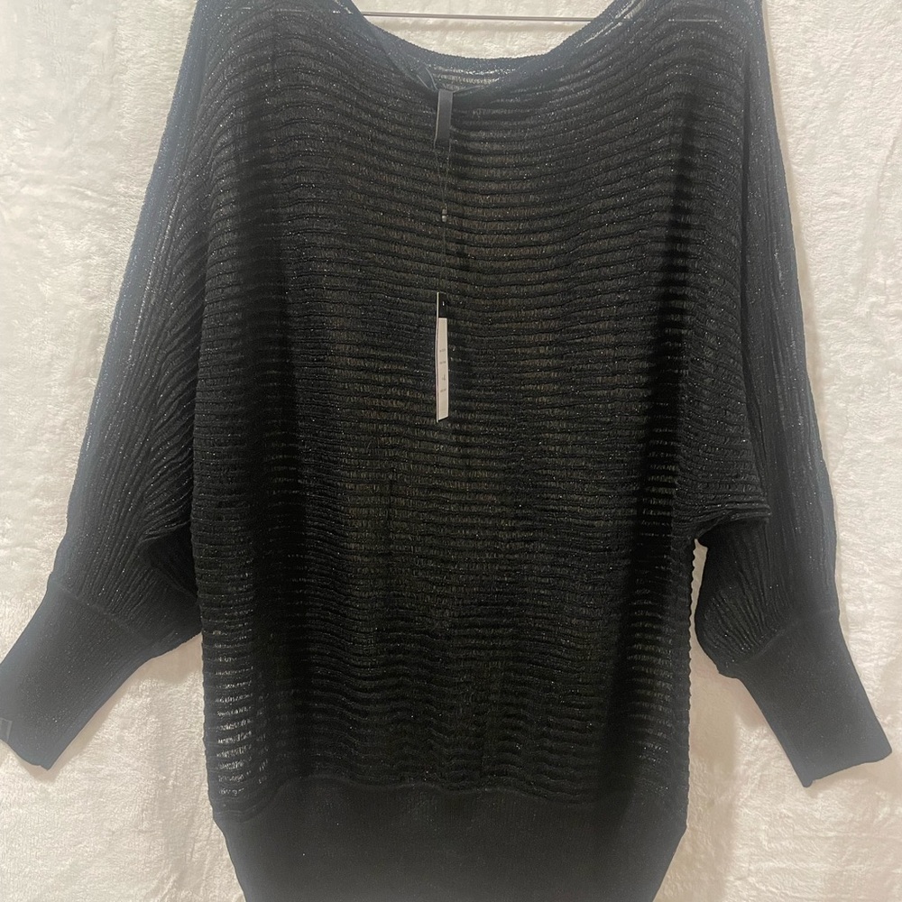 BCBGMAXAZRIA Black Ribbed Sweater (1) - Picture 4 of 8
